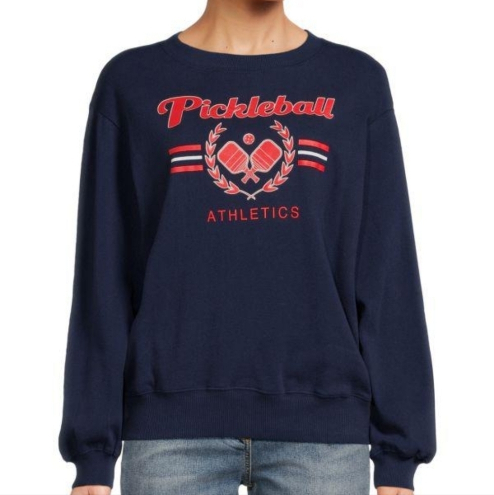 New Chaser Casbah Pickleball Athletics Graphic Print Cotton Sweatshirt Small NWT